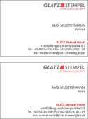 Business Cards bilaterally&lt;BR&gt;landscape format (100 pcs.)
